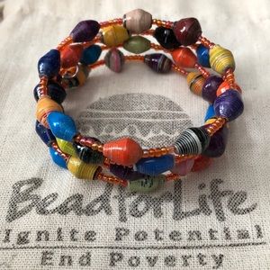 Bead for Life Mirembe Orange/Multi Wrap Bracelet